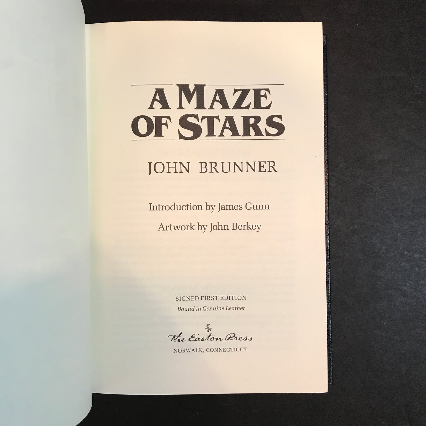 A Maze of Stars - John Brunner - Signed - 1st Edition - Easton Press - 1991