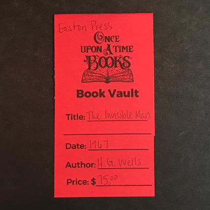 The Invisible Man - H. G. Wells - Easton Press - 1967