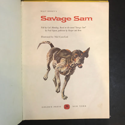 Savage Sam - Walt Disney - 1st Thus - 1963