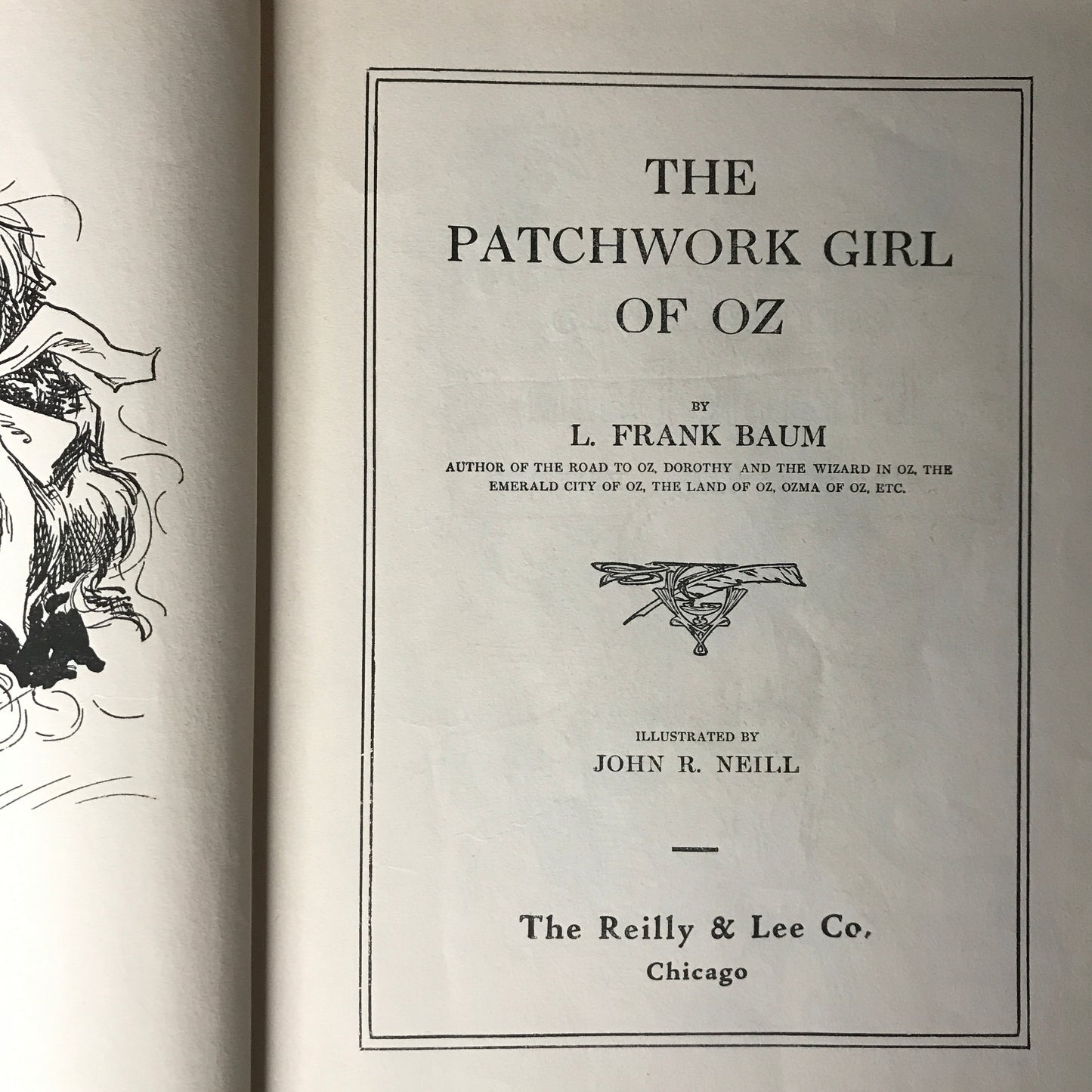 The Patchwork Girl of Oz - L. Frank Baum - 1913 - Missing Front Paste Down - Pg 18 Colored In