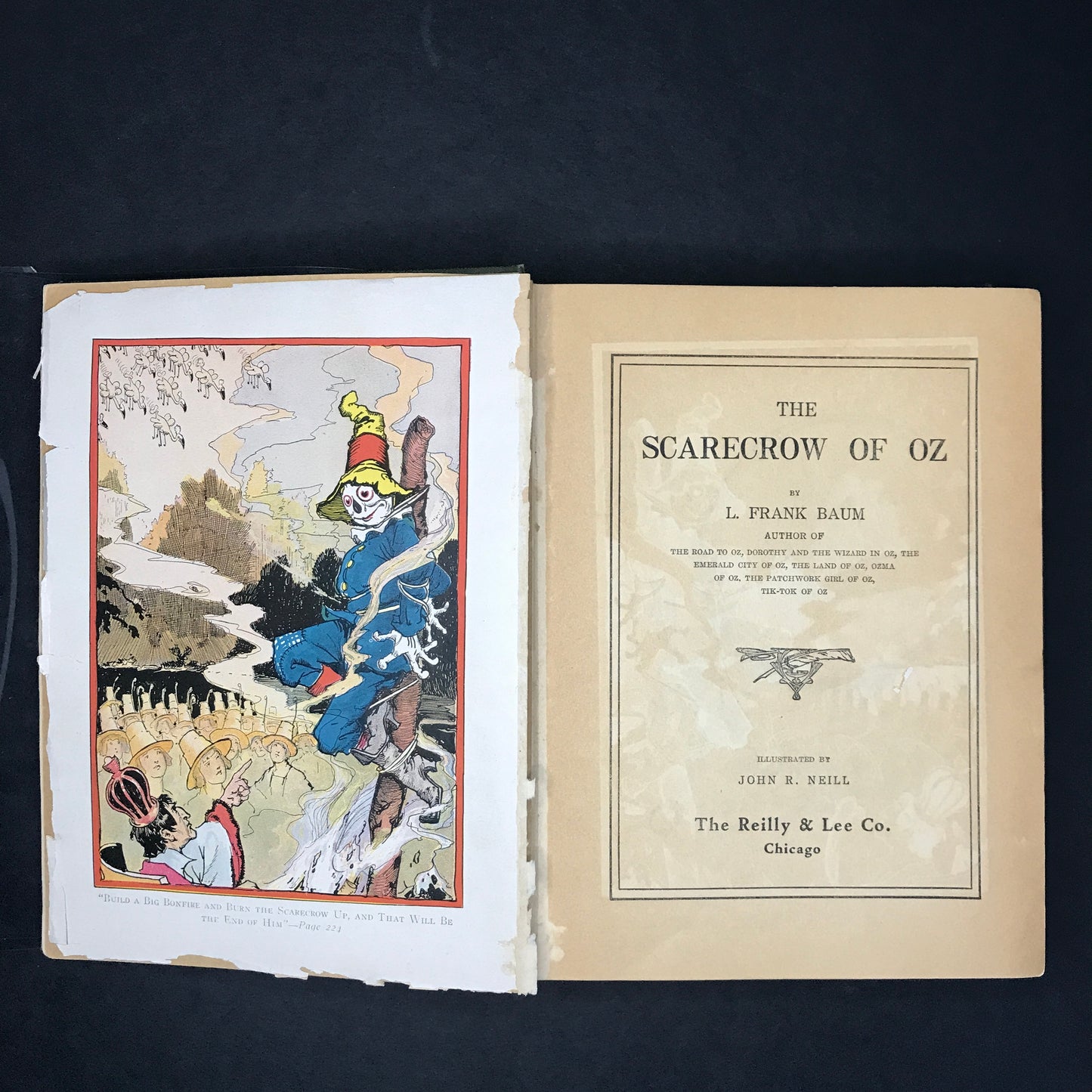 The Scarecrow of Oz - L. Frank Baum - 1915 - Early Printing - 1st Plate Loose