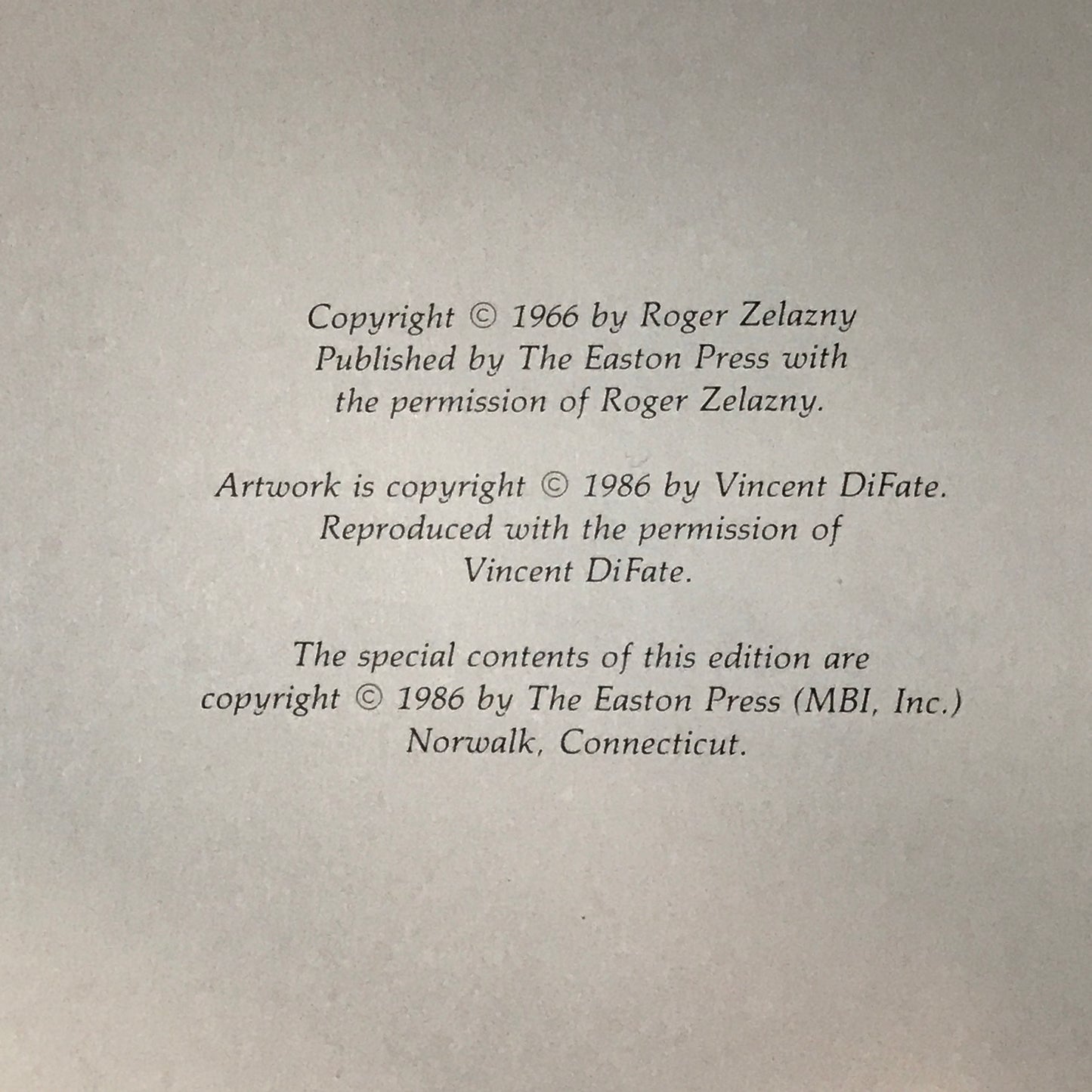 This Immortal - Roger Zelazny - Easton Press - 1986