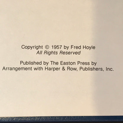 The Black Cloud - Fred Hoyle - Easton Press - 1986