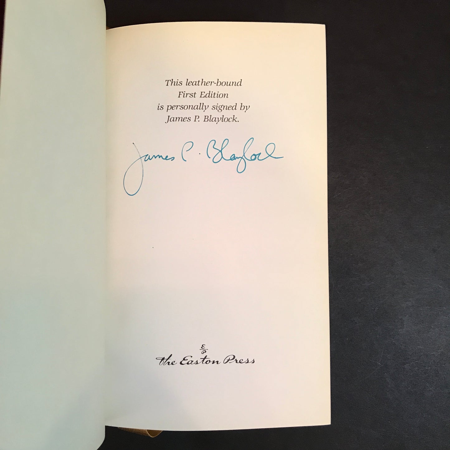 The Paper Grail - James P. Blaylock - Signed - 1st Edition - Easton Press - 1991