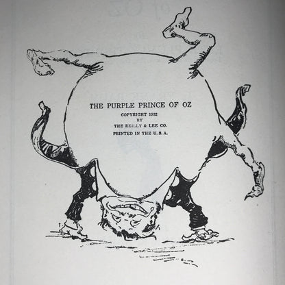 The Purple Prince of Oz - Ruth Plumly Thompson - L. Frank Baum - 1932 Reprint