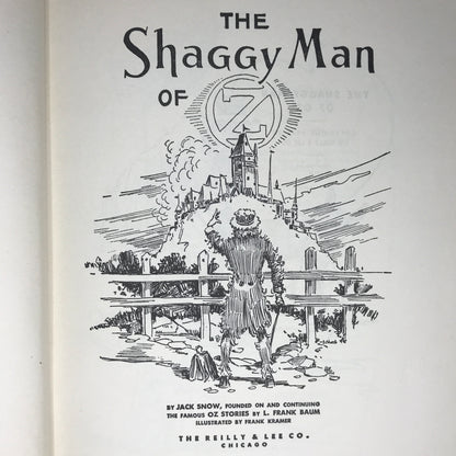 The Shaggy Man Oz - Jack Snow - L. Frank Baum - 1949 Reprint - Scarce