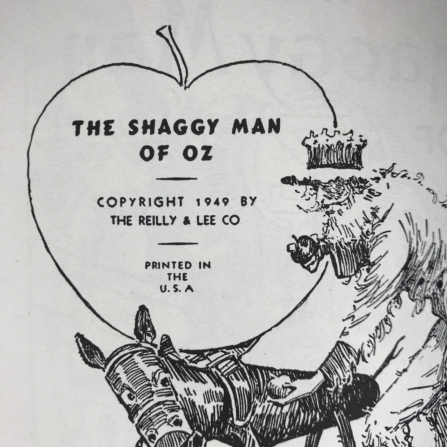 The Shaggy Man Oz - Jack Snow - L. Frank Baum - 1949 Reprint - Scarce