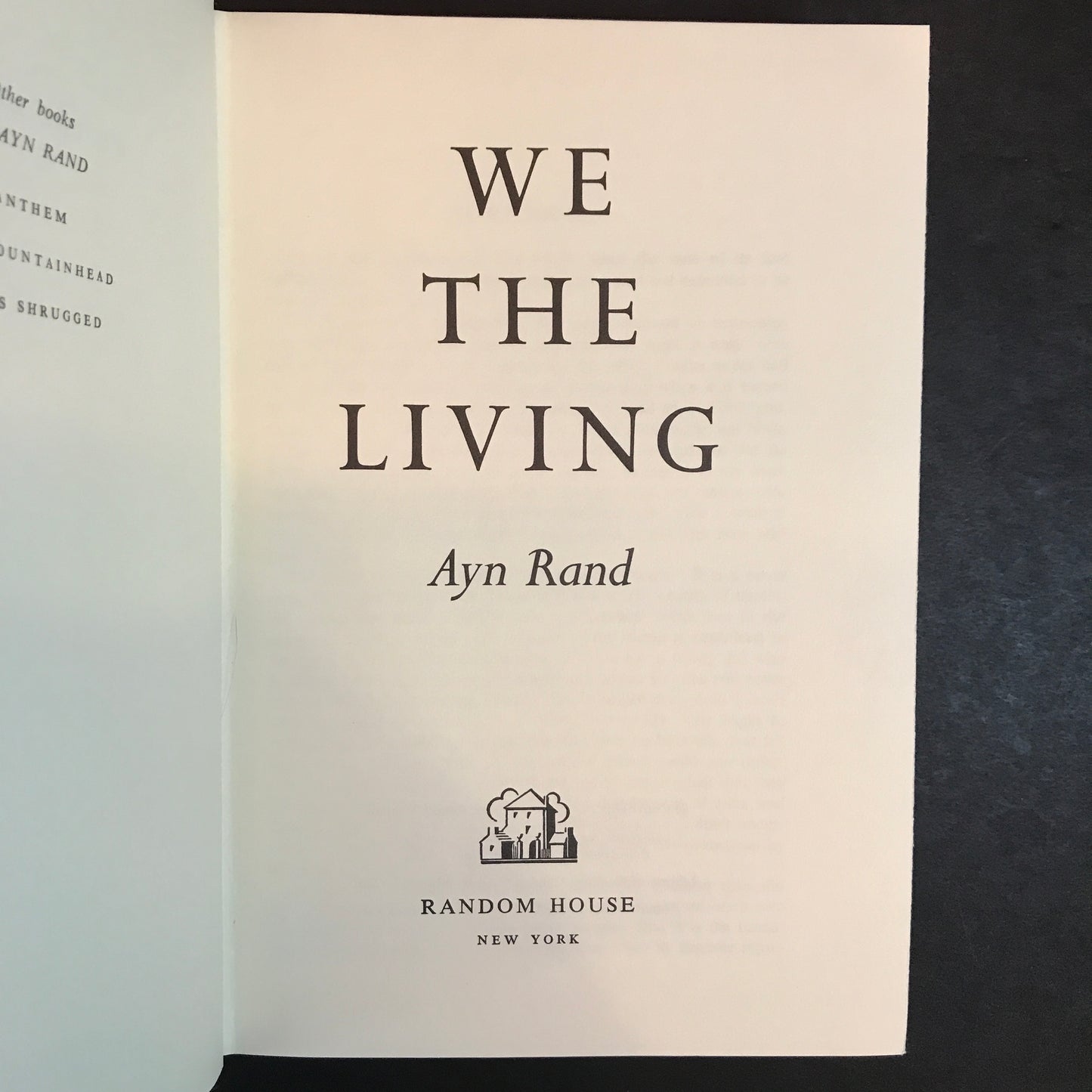 We The Living - Ayn Rand - 1959