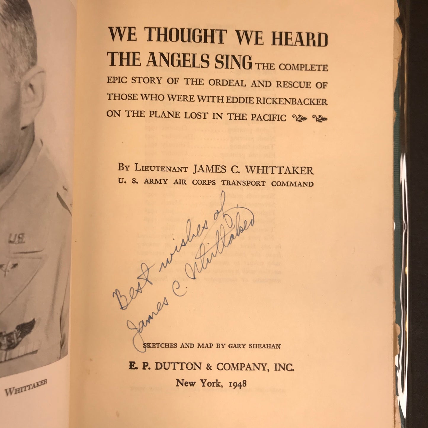 We Thought We Heard the Angels Sing - James C. Whittaker - Signed - 1948