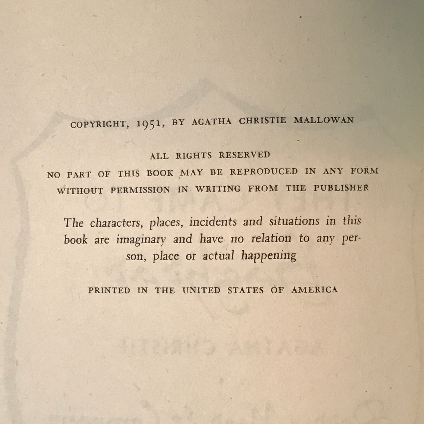 They Came to Baghdad - Agatha Christie - Book Club Edition - 1951