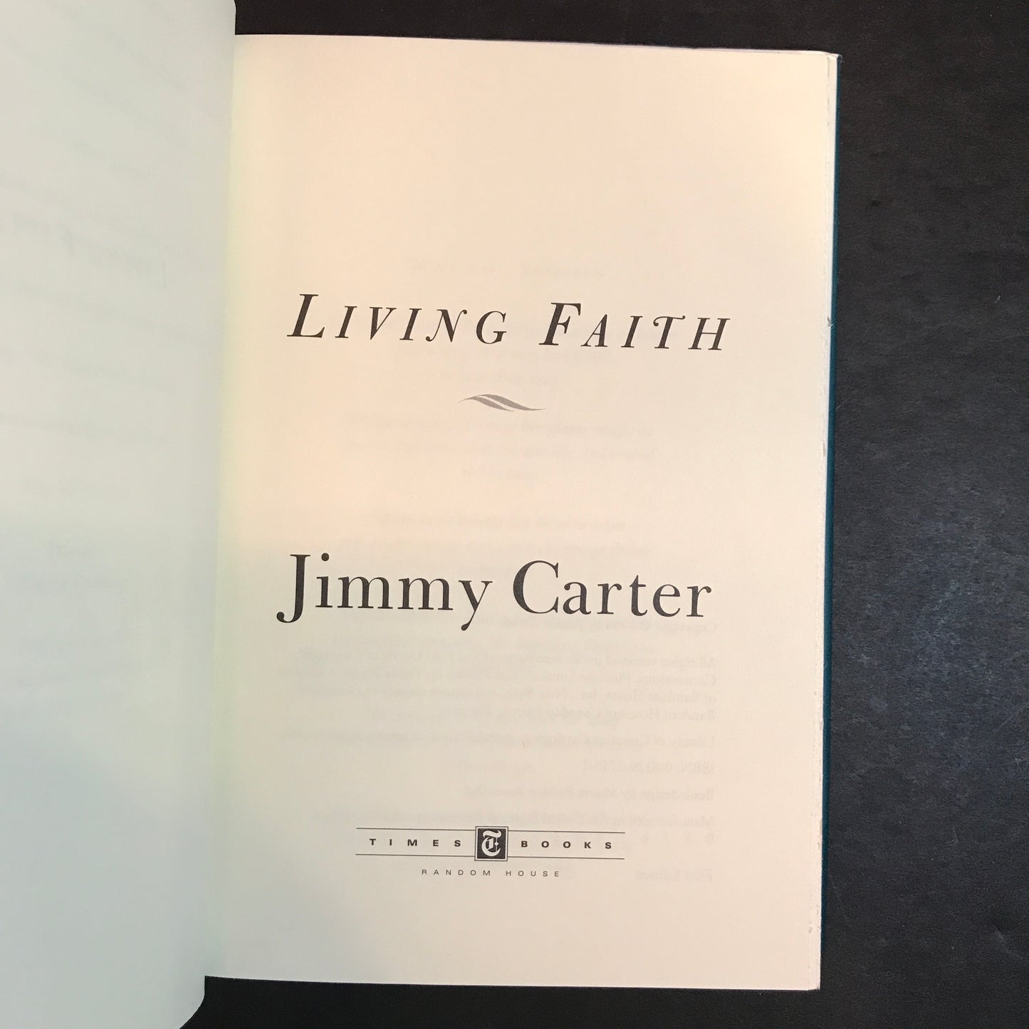 Living Faith - Jimmy Carter - First Edition - Signed - 1996