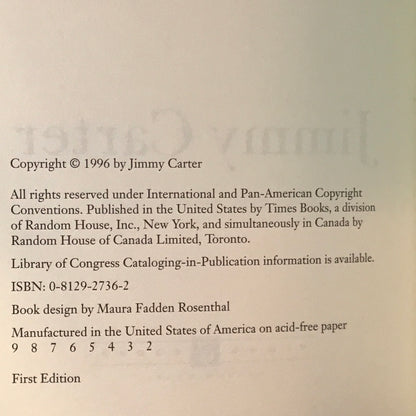 Living Faith - Jimmy Carter - First Edition - Signed - 1996