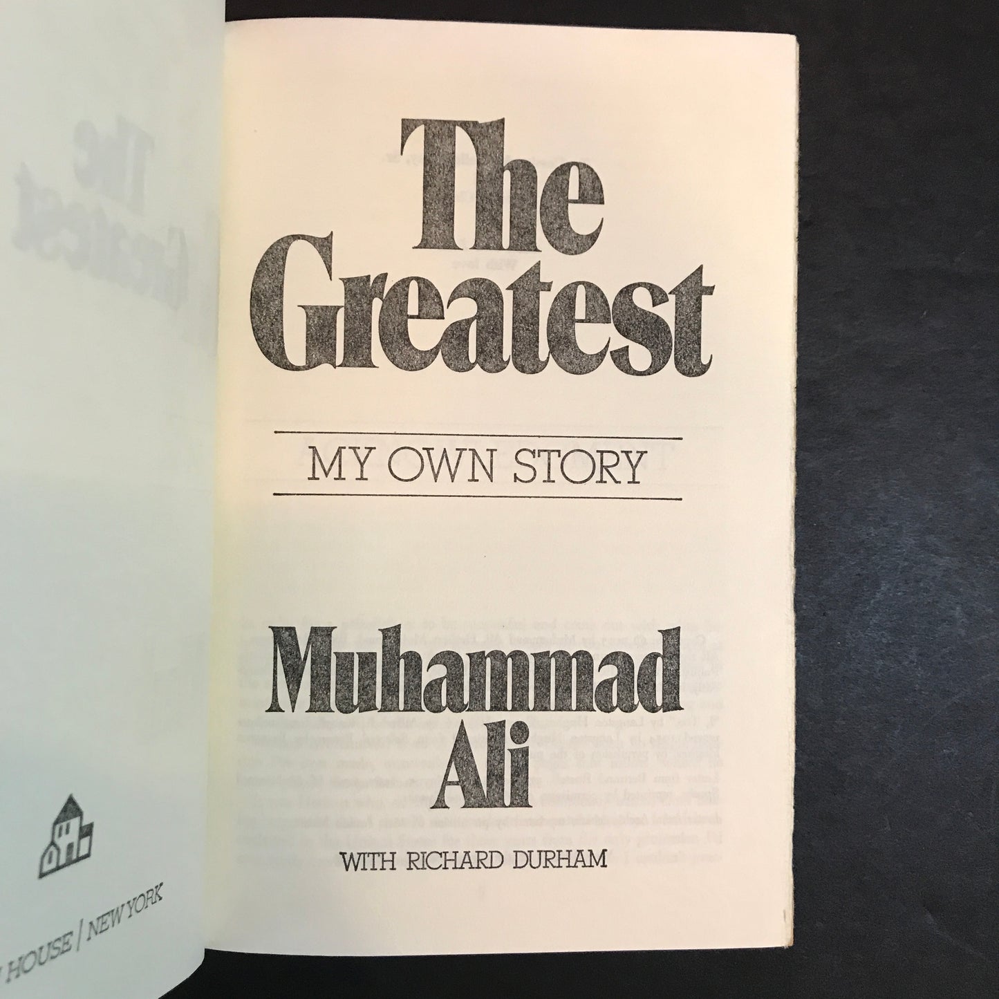 The Greatest - Muhammad Ali - Book Club Edition - 1976