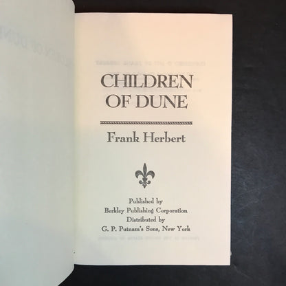 The Children of Dune - Frank Herbert - Book Club Edition - 1976