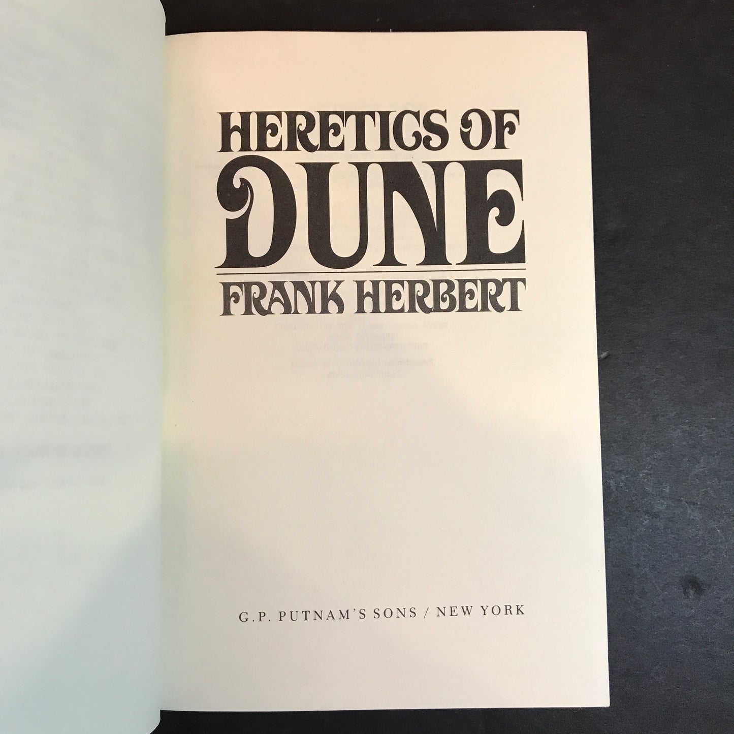 Heretics of Dune - Frank Herbert - 3rd Print - 1984