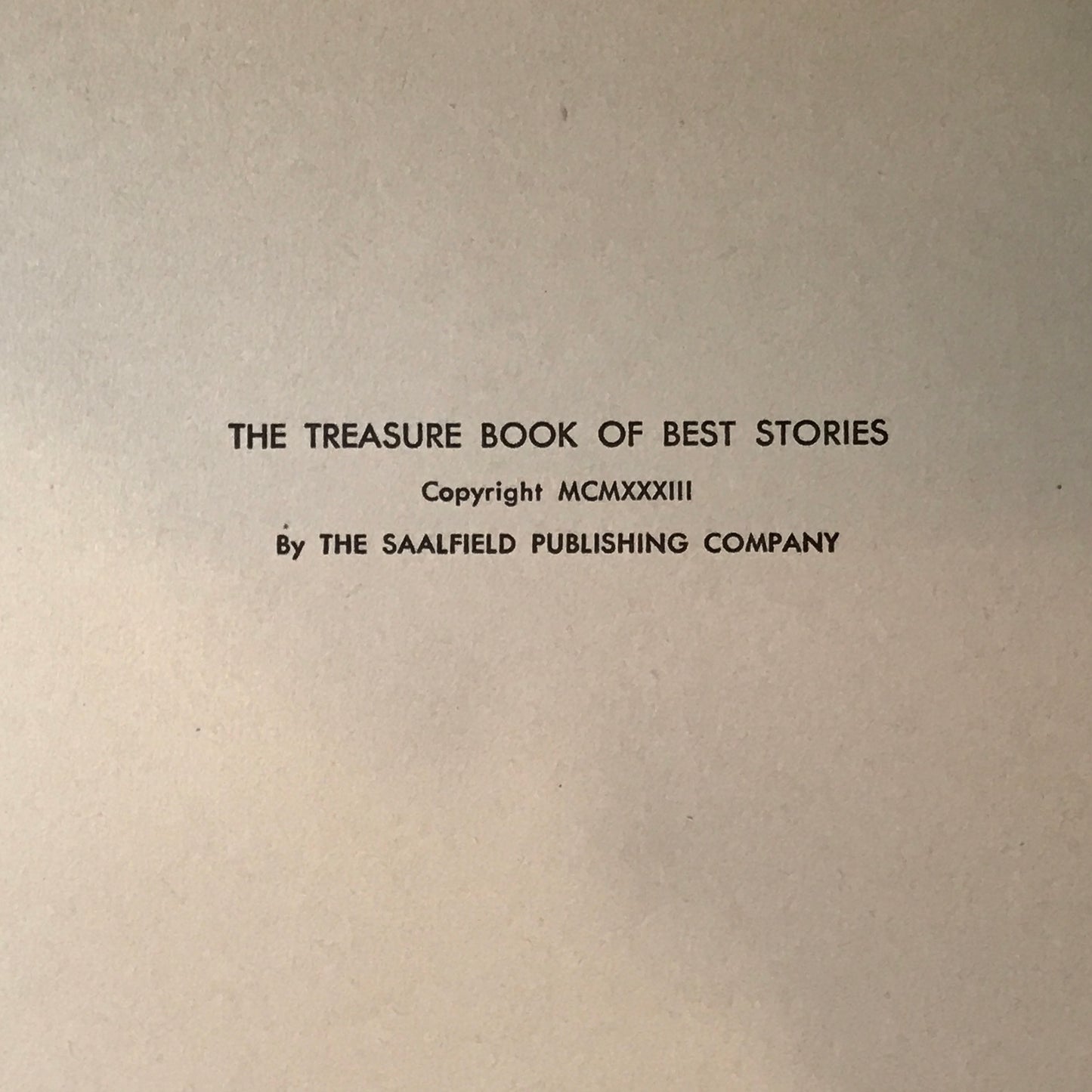 The Treasure Book of Best Stories - Althea L. Clinton - 1933