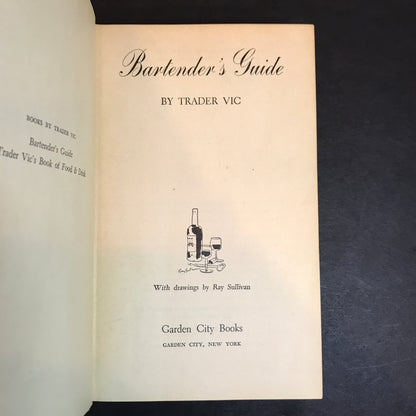 Bartender's Guide - Trader Vic - Reprint - 1948