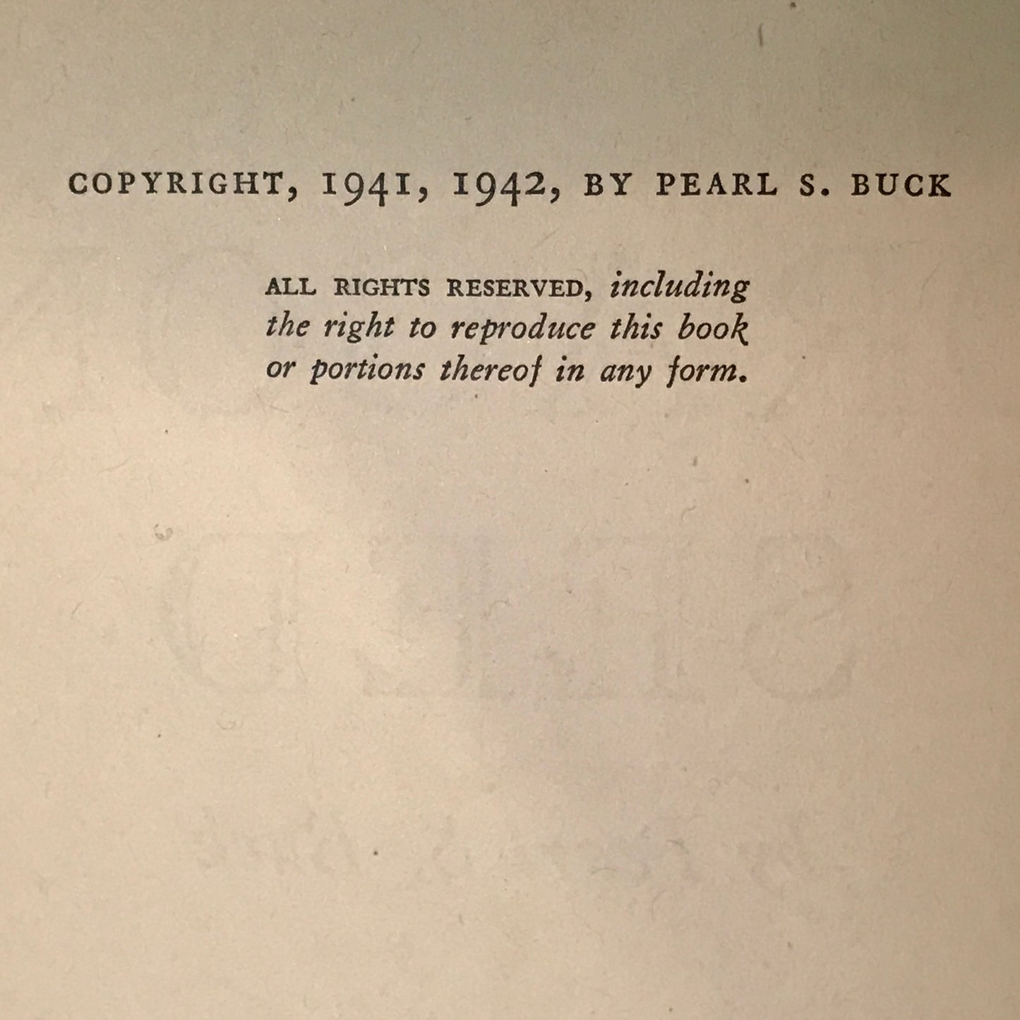 Dragon Seed - Pearl S. Buck - Signed - 1st Edition - 1942