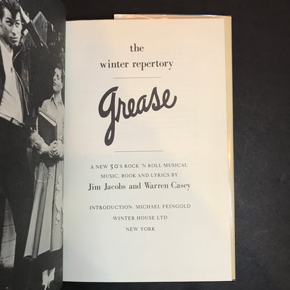 The Winter Repertory: Grease - Jim Jacobs and Warren Casey - 1972