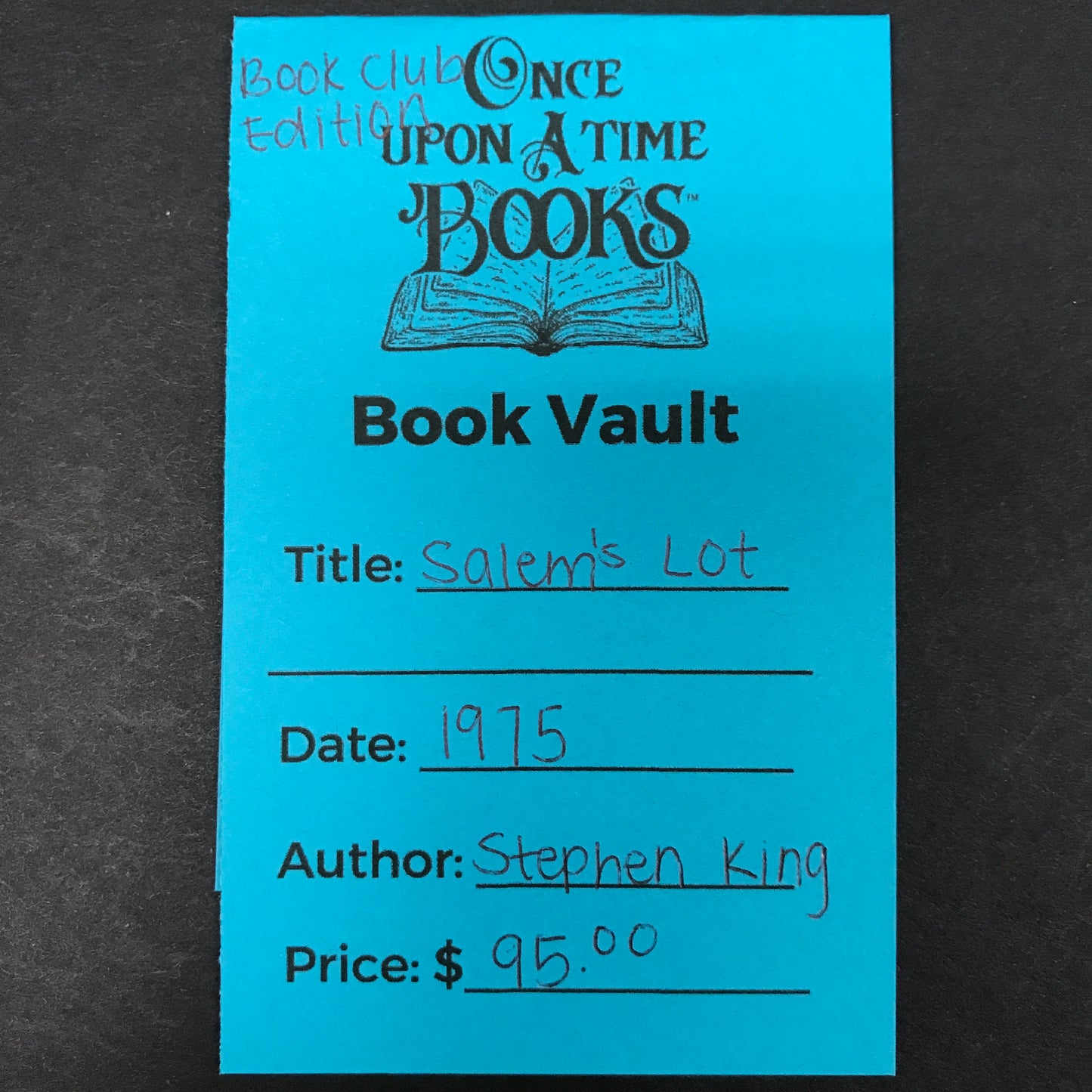 Salem's Lot - Stephen King - Book Club Edition - 1975