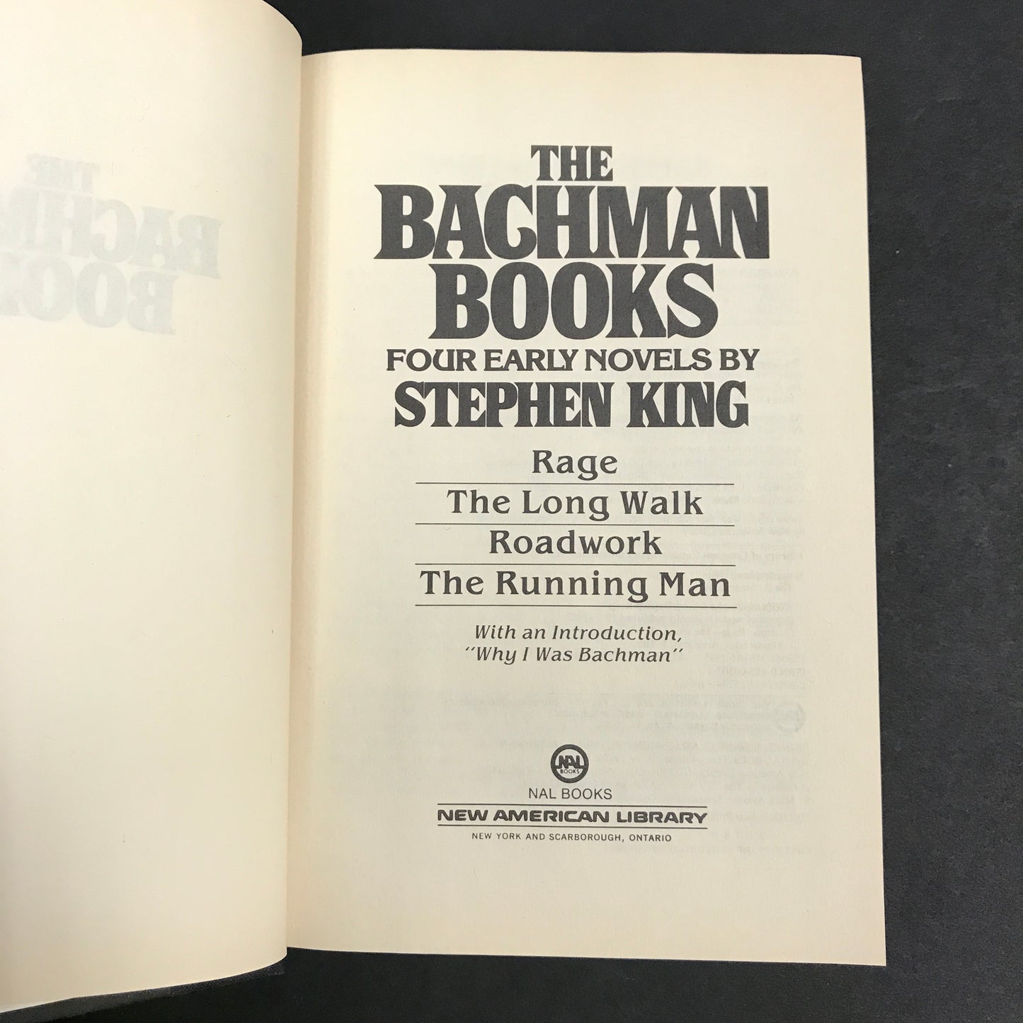 The Bachman Books- Stephen King - Fifth Print - 1985