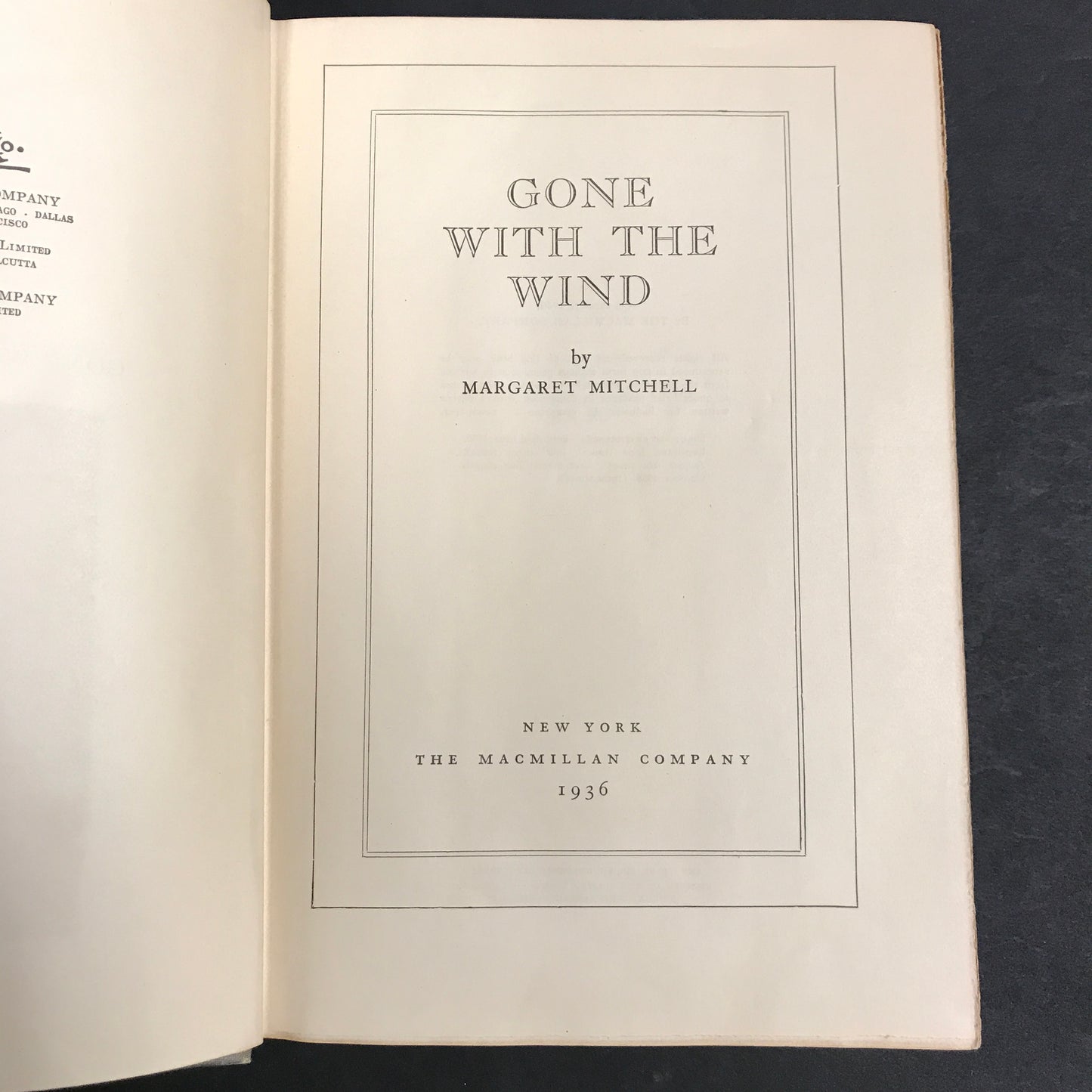 Gone With The Wind - Margaret Mitchell - 19th Print - 1936