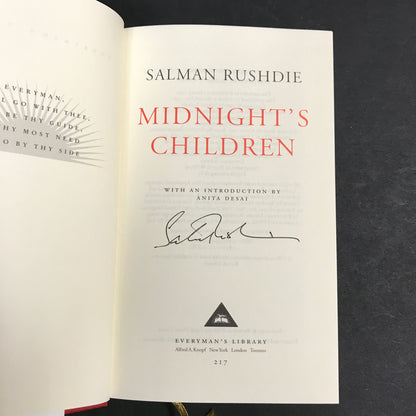 Midnight's Children - Salman Rushdie - Signed - 8th Printing - 1995