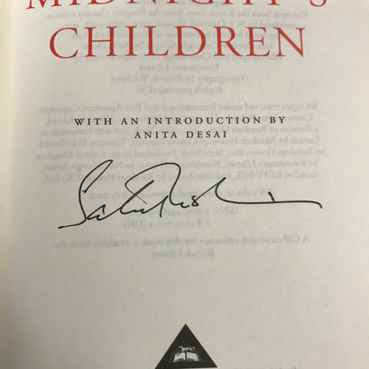 Midnight's Children - Salman Rushdie - Signed - 8th Printing - 1995