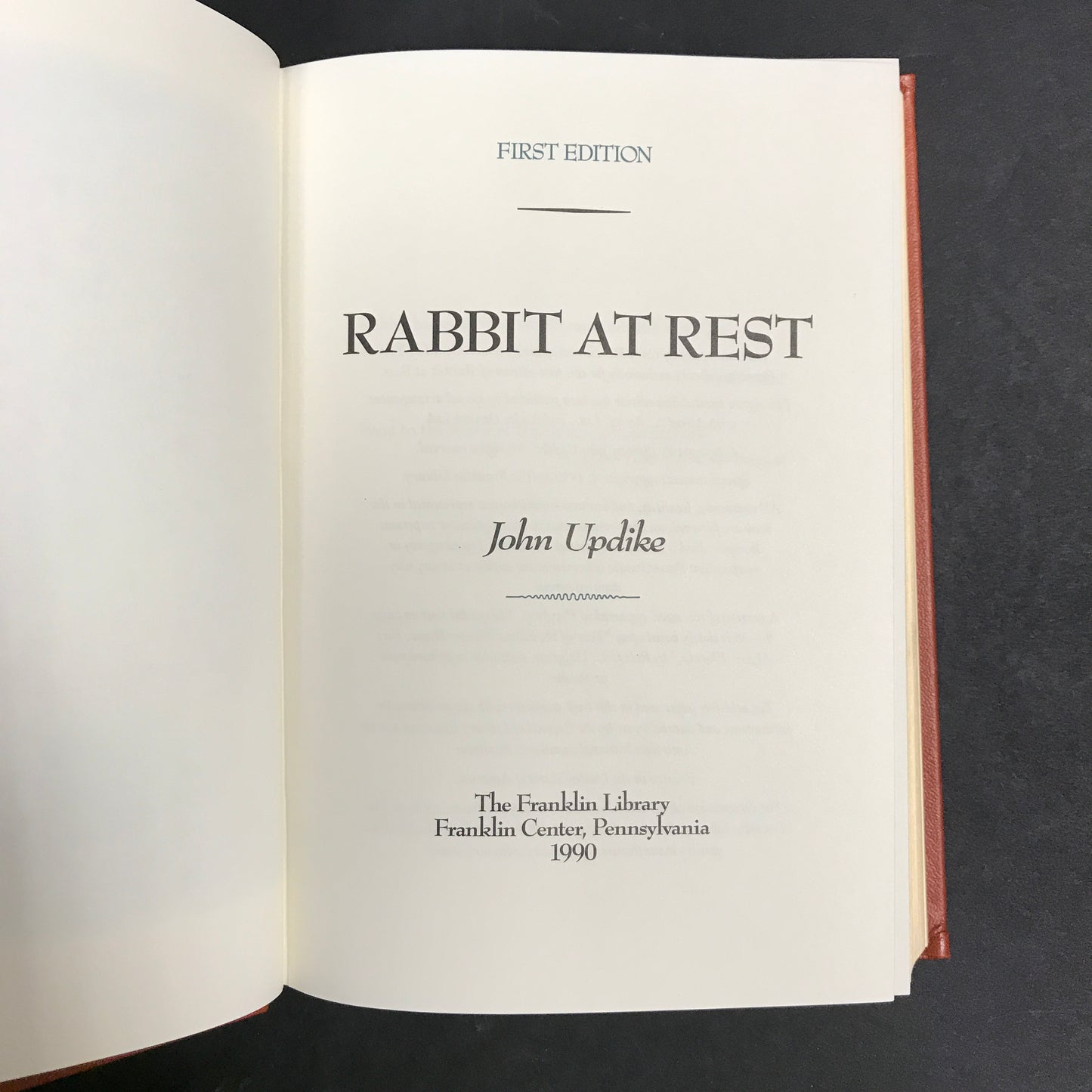 Rabbit At Rest - John Updike - 1st Edition - Signed - Franklin Library - 1990