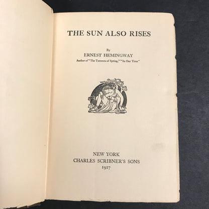 The Sun Also Rises - Ernest Hemingway - 1st Edition - 2nd State - Facsimile Dust Jacket - 1927