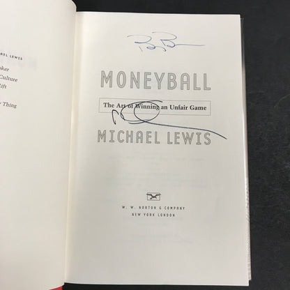 Moneyball - Michael Lewis - Signed by Author and Subject - 2003