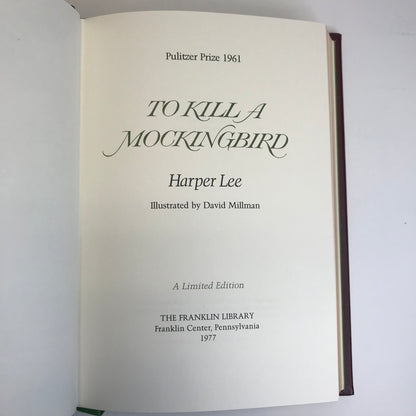To Kill A Mockingbird - Harper Lee- Franklin Library Edition- 1977