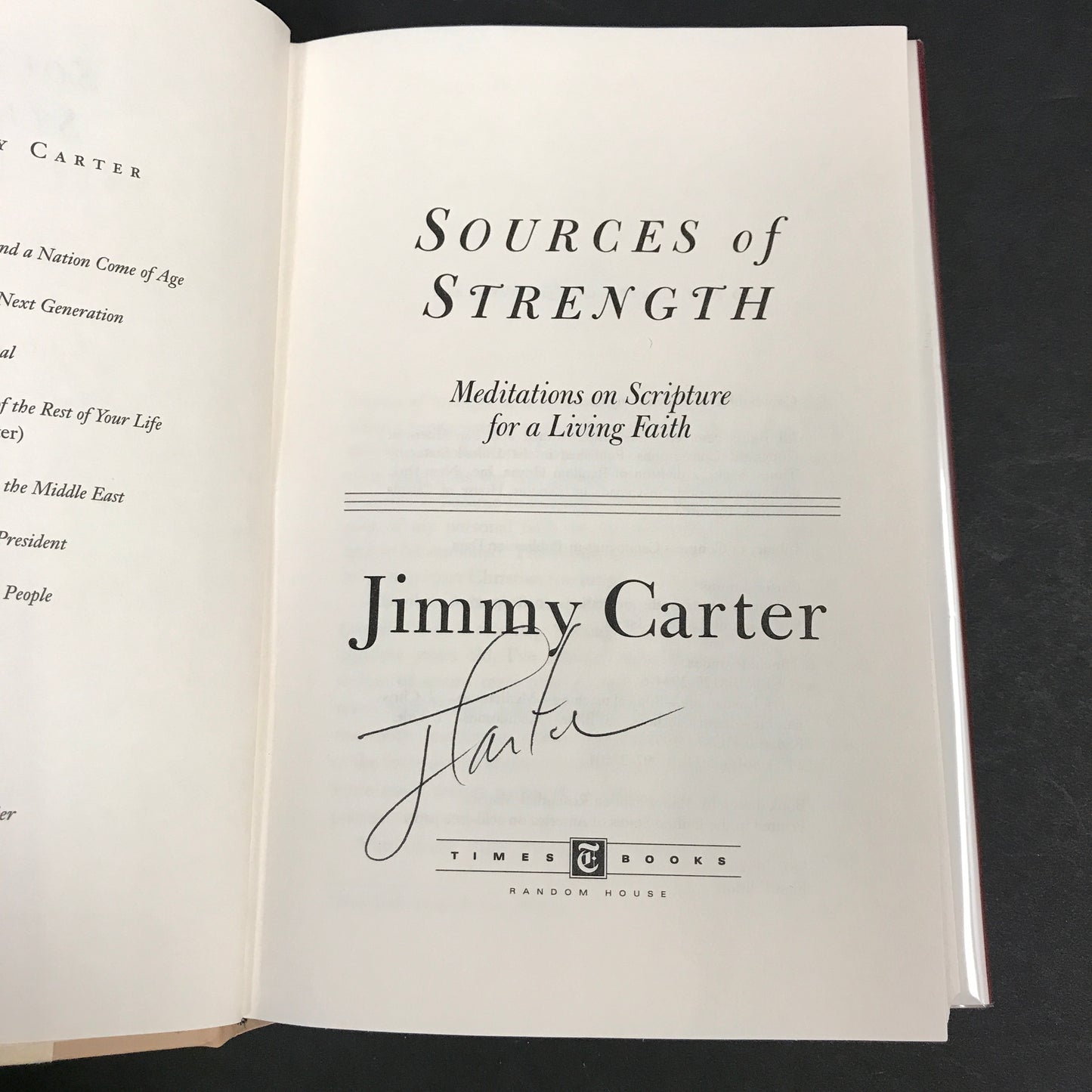 Sources of Strength - Jimmy Carter - Signed - 1st Edition - 1997