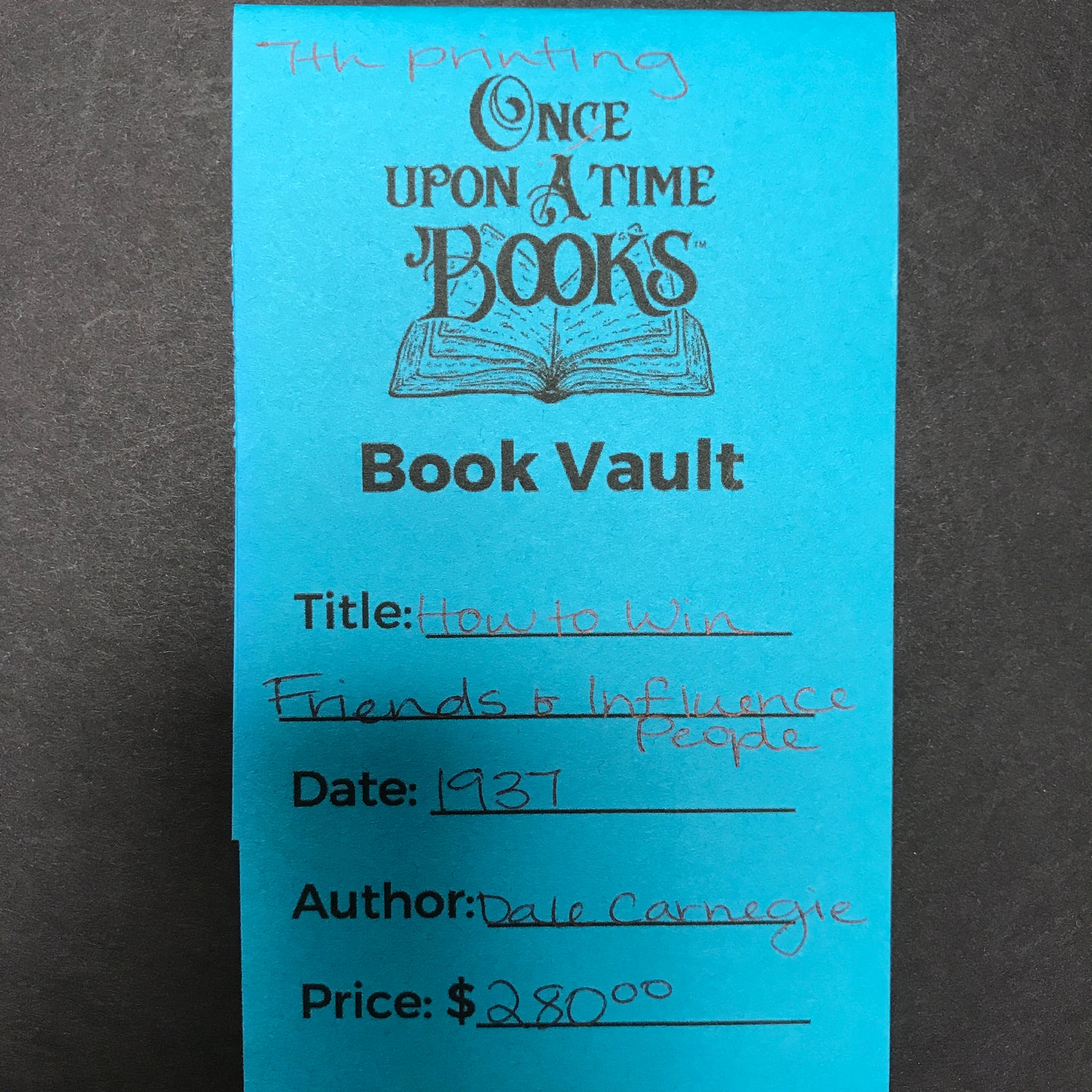 How to Win Friends and Influence People - Dale Carnegie - 7th Printing - 1937