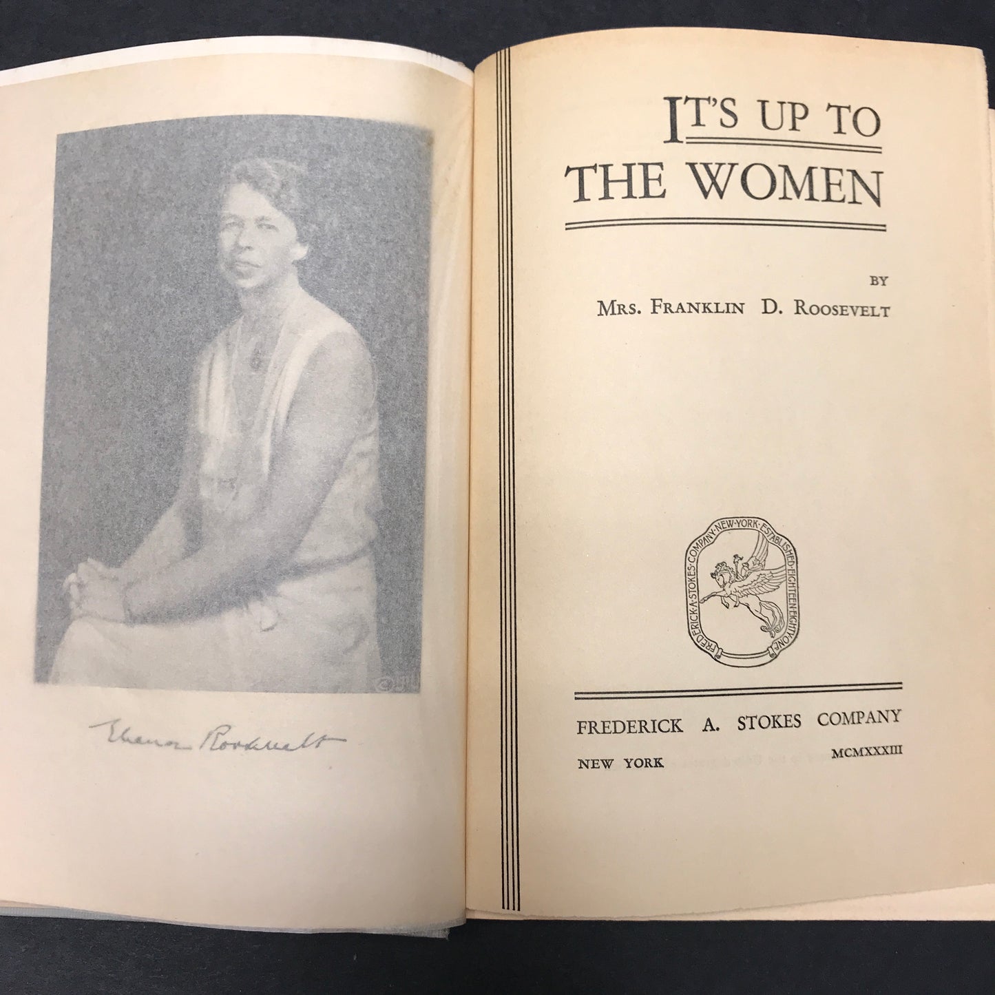 It's Up To the Woman - Eleanor Roosevelt - 1st Edition - 1933