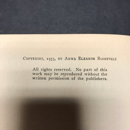 It's Up To the Woman - Eleanor Roosevelt - 1st Edition - 1933