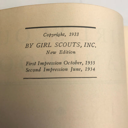 Girl Scout Handbook - Second Impression - 1933