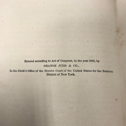 Harris on the Pig - Joseph Harris - 1st Edition - Scarce - 1870