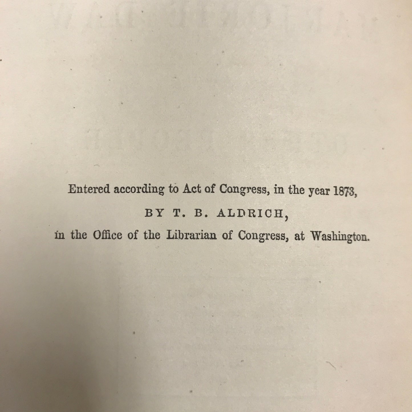 Marjorie Daw and Other People - Thomas Bailey Aldritch - 1st Edition - 1873