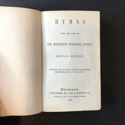 Hymns For The Use of The Methodist Equinox Church - Author Unknown - 1868