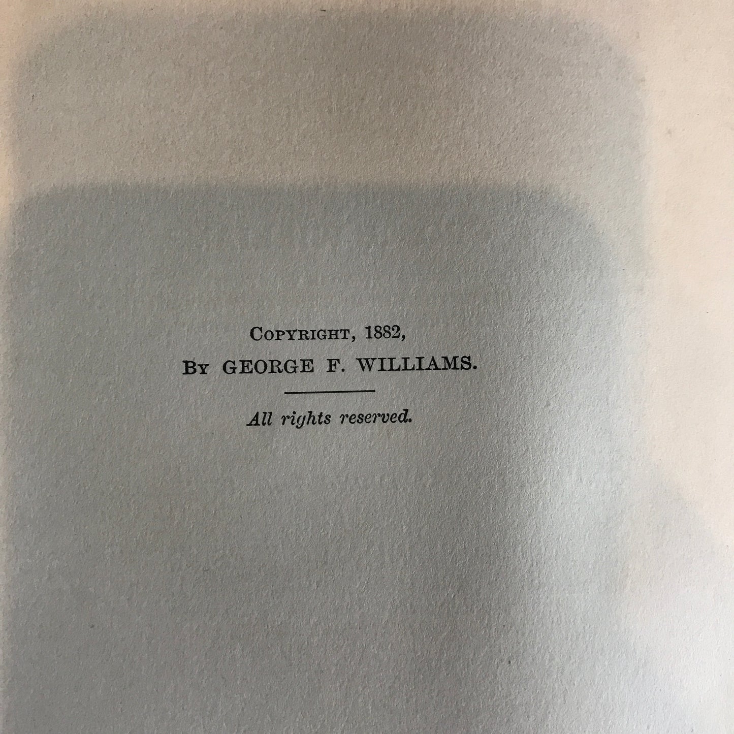 Bullet and Shell - Geo F. Williams - Early Print - 1882