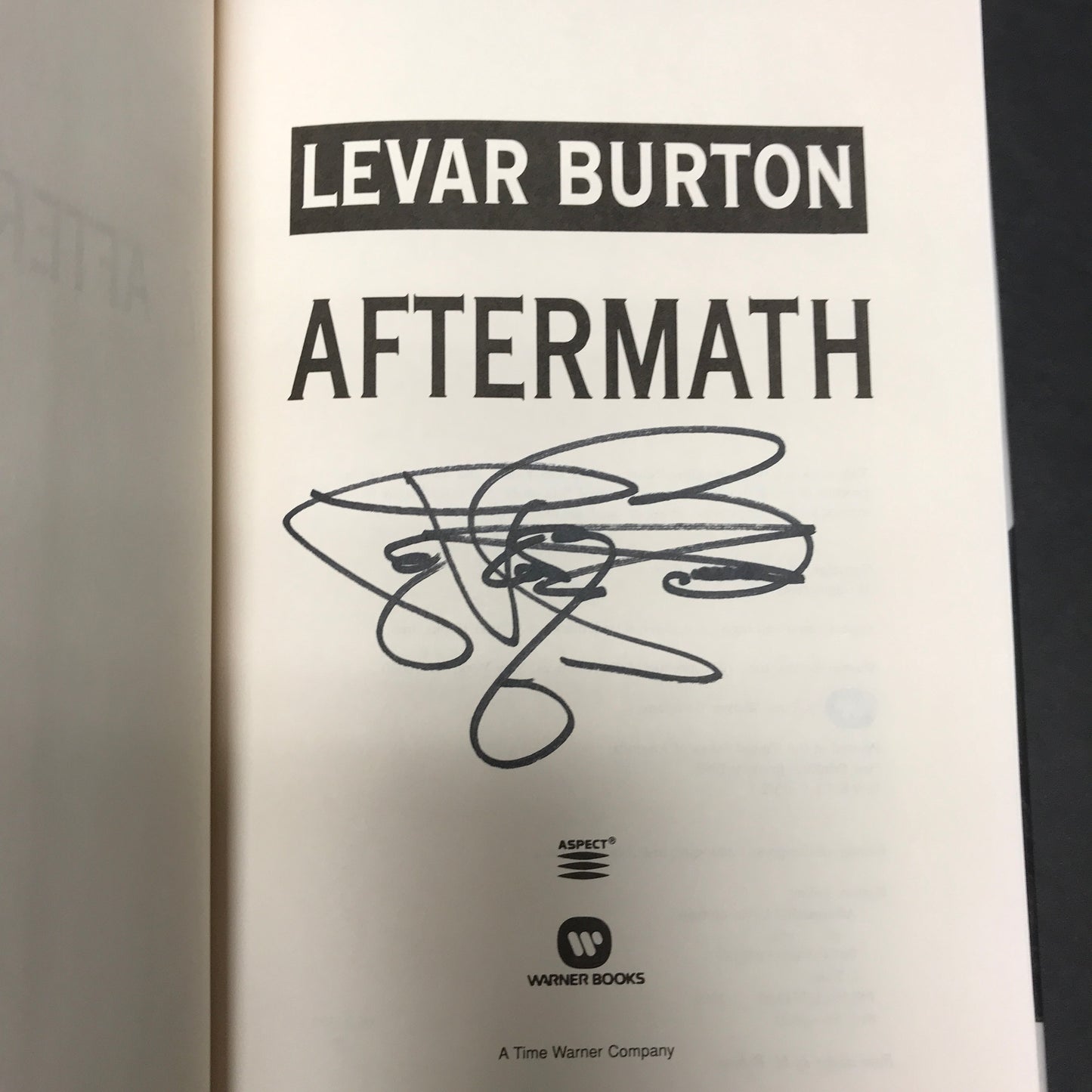 Aftermath - Levar Burton - Signed - First Edition - 1997