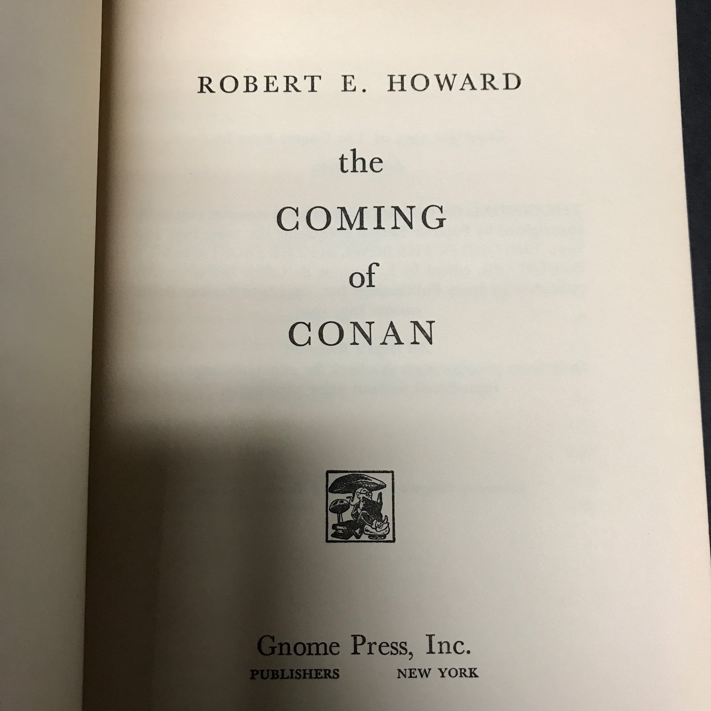 The Coming of Conan - Robert E. Howard - First Edition - 1953