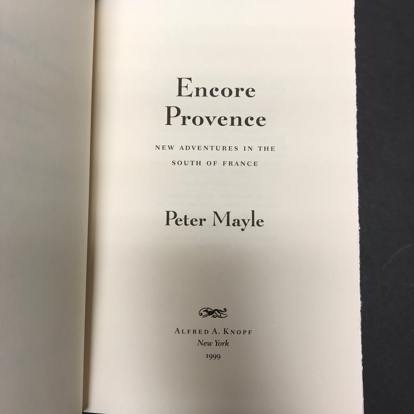 Encore Provence - Peter Mayle - Signed - First Edition - 1999