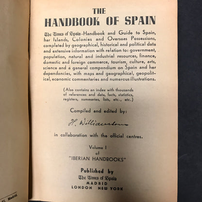 The Handbook of Spain - Compiled by H. Williamson - 1948