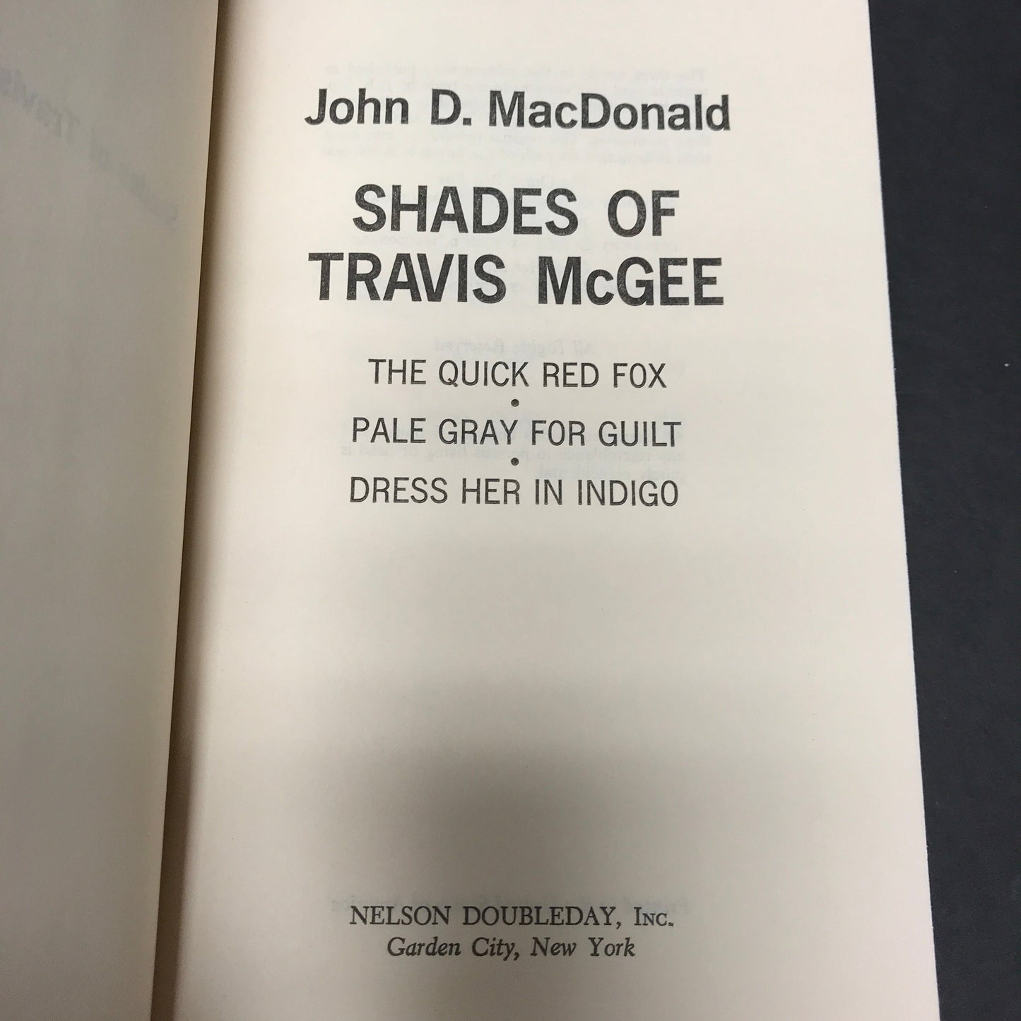 Shades of Travis McGee - John D. MacDonald - 1969