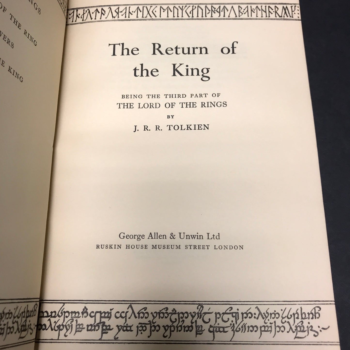 The Return of the King - J. R. R. Tolkien - 3rd Printing - 1957
