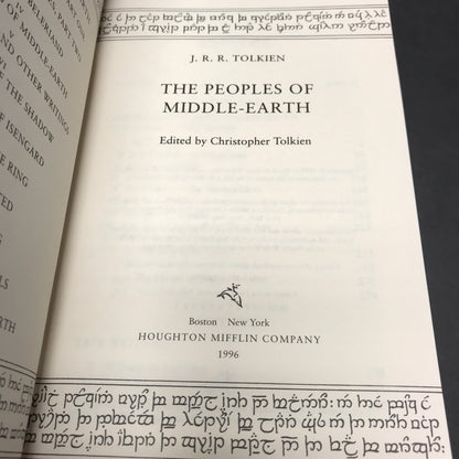 The Peoples of Middle-Earth - J. R. R. Tolkien - 1st Edition - 1996