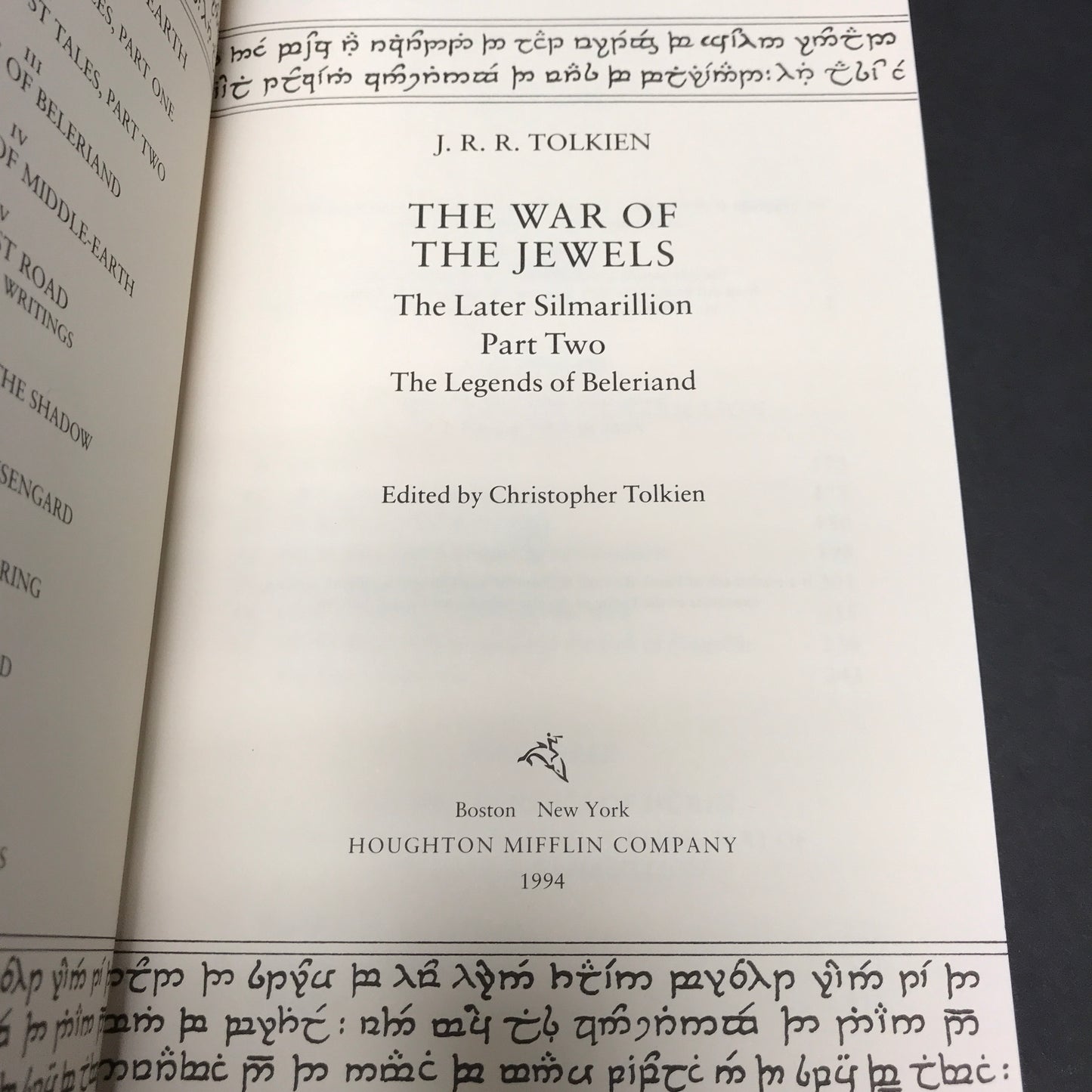 The War of the Jewels - J. R. R. Tolkien - 1st Edition - 1994