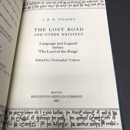 The Lost Road and Other Writings - J. R. R. Tolkien - 1st Edition - 1987